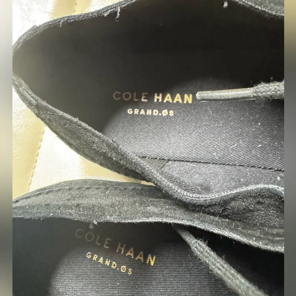 Cole Haan Ella Grand OX ll Black Suede Women 9B Sneakers